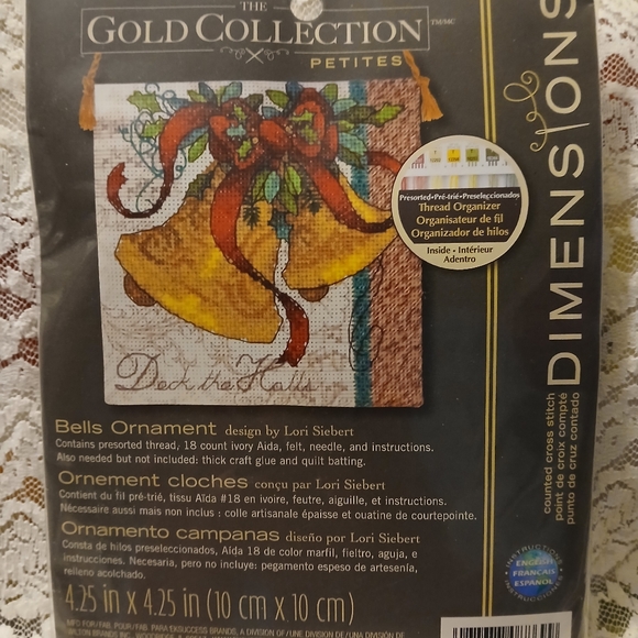 3 Dimensions Gold Collection Petites Ornament Kits Violin,French Horn, Bells NIP - Picture 2 of 10